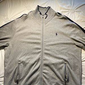 Polo crew neck zip up